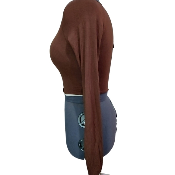 Jocacy Cropped Long Sleeve Top Size Med - Picture 2 of 8